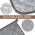 MAQIHAN Cotton Pot Holders for Kitchen, 4pcs Square Hot Pads Set, Gray 7 Inch Terry Cloth
