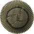Woven Seagrass Belly Basket for Storage, Plant Pot Basket, Laundry, Picnic, and Grocery Basket (Medium, black strips)