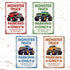4 Pcs Monster Truck Parking Only Wall Decor for Boys, Monster Jam
