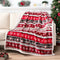 PAVILIA Premium Christmas Sherpa Throw Blanket - Christmas Decoration Reindeers, Fleece, Plush, Warm, Cozy Reversible