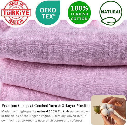 2-Piece 35x70 100% (Pack 2, PSKL - Premium Oversized Muslin Bath Towel for Adult Extra Large Bath Sheets | Natural