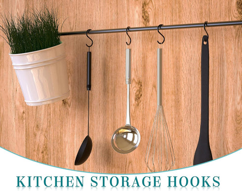 Sratte Mini S Hook for Hanging, 1 Inch Metal S Shaped Iron Wire Hook Hanger, 120 Pcs for Irish Day Decor, Pot Plant,