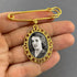 Gold Wedding Bouquet Photo Charm Pin - For Bridal Bouquet or Boutonniere Memorial for Mother Father of The Bride or