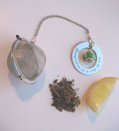 Stainless Steel Tea Infuser Tea Ball with Teapot Charm for Loose Leaf Tea Strainer