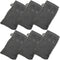 Made Easy Kit Bath Mitts - European Style Washcloth with Loop, Charcoal, Pack of 6 (6" x 9")