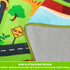 Rug,59"X39.4" Kids Carpet Playmat Dinosaur Car Rugs for Kids Toy Cars,Non Slip Dino Safari Road Map Kid Rug