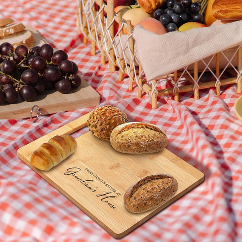 Grandma Gift Bamboo Cutting Board Kitchen Decor, Everything Is Better At Grandma's House, Gifts For Nana From Grandkids