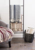 DII Braided Striped Decorative Throw Blanket, 50x60, BlackBerry