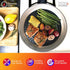 Kitchen + Home Indoor BBQ Stove Top Smokeless Grill, Stainless Steel with Double Coated Non Stick Surface