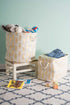 DII Gold Metallic Collection Polyester Storage Bin, Collapsible with Handles, Medium, Pineapple