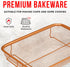 Bakken Swiss Air Fryer Tray, 2-in-1 Nonstick Copper Crisper Air Fry Basket - Extra-large 9.5"x13" for Baking & Crispy