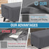 33"-34" H.VERSAILTEX Ottoman Cover Slipcover Rectangle Fit Length Footrest Sofa Slipcovers Stool Cover Footstool