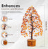 Carnelian Chakra Tree of Life, Handmade Gemstone Feng Shui Decor for Positive Energy and Prosperity Gift