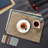Set 6 Set 6) Myir JUN Placemats Dual Sided, Faux Leather Place Mats of Indoor for Dining Table Non-Slip Washable