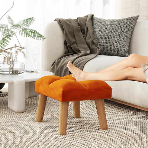15.74" D11.81" W10.62" UHBD032J YMYNY Footstool, Small Ottoman Stool Chair, Modern Padded Sofa Seat Foot Rest Stool