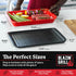 BLAZIN' GRILL Prep and Serve Trays, Set of 2 Stackable Melamine Trays for Serving and Marinating Food, BBQ Prep Tub