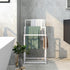3-Tier 3 BOFENG White Metal Towel Rack Bars Freestanding Towel Holder Drying Shelf Stand Towel Bar Storage Ladder