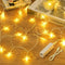 Lakumu Star String Lights Battery Operated, LED Star Fairy Lights Rechargeable, 17FT