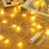 Lakumu Star String Lights Battery Operated, LED Star Fairy Lights Rechargeable, 17FT