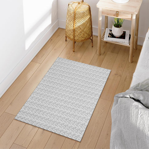 Collive Gray Small Bathroom Rug 2x3, Washable Indoor Doormat with Rubber Back for Entryway