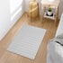 Collive Gray Small Bathroom Rug 2x3, Washable Indoor Doormat with Rubber Back for Entryway