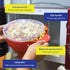 Microwave Popcorn Popper with Lids, Silicone, No Oil or Butter Required, Collapsible Bowls, BPA-Free Container, Red