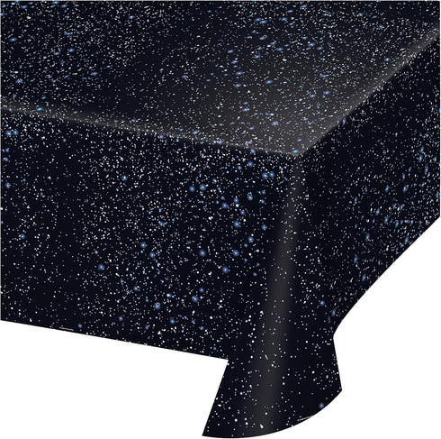 Creative Converting 725533 Space Blast All Over Print Plastic Tablecover, 54 by 108"