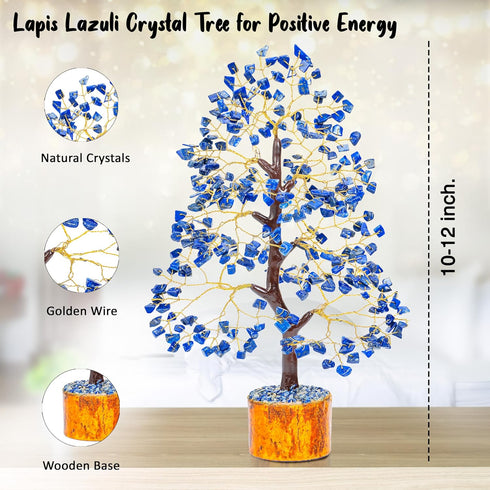 Lapis Lazuli Tree - Crystal Tree of Life, Gemstone Tree for Feng Shui, Positive Energy, Healing Crystals, Spiritual Gift
