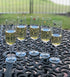 Set of 8 Petite Flower Magnetic Wine Glass Charms - Drink Markers for Regular or Stemless Glasses by Simply Charmed