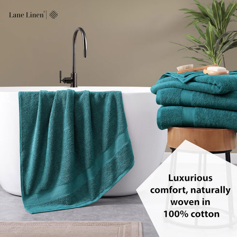 4 Pack Set (28"x54") 100% Set LANE LINEN Premium Bath Towels - Ring Spun Cotton, Large Cotton Towels for Bathroom