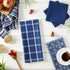 DII Assorted Woven Kitchen Set, 5 Piece, Nautical Blue, Dishtowel 18x28, Dishcloth 13x13
