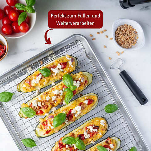 Triangle Ultra-Sharp Stainless Steel Fruit and Vegetable Corer with Two Cutting Widths