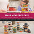 FineDine 24 Piece Glass Storage Containers with Lids - Leak Proof Dishwasher Safe Food Storage for Meal Prep