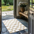 EVERGRACE Checkered Plaid Area Rug 2x3, Soft Fuzzy Faux Wool Washable Anti Slip Small Rug for Entryway Bedroom