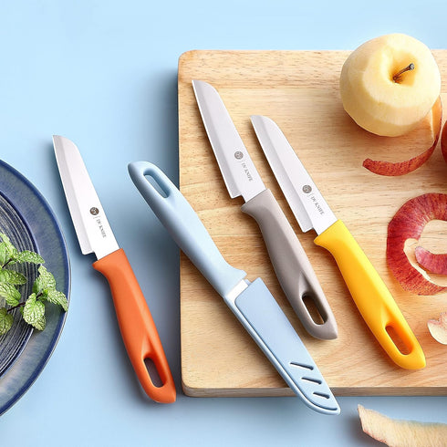 8 Piece Paring Knife Set, 4PCS Paring Knives & 4PCS Knife Sheath, Ultra Sharp German Steel Kitchen Knives