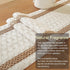 60 Inches (12"60") Farmhouse Decor Boho Table Runner with Macrame, Elegant Beige Brown Coffee Table Runners Long