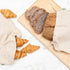 2 Pack (2 12x15) Reusable Linen Sourdough Bread Bags - Reusable, Undyed, Toxic-free, Washable and Perfect for Storing