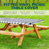 Sorfey Vinyl Picnic Table Fitted Tablecloth Cover, Checkered Design, 28 x 72 Inch, Blue