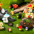 Woanger 30 Pcs Fairy Outdoor Garden Accessories, Resin Mini Hedgehog Mushroom Figurines for Terrarium Decor