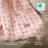 3D Cozy 60"80" Bedsure Fleece Bubble Blanket for Couch - GentleSoft Pink Twin Mothers Gifts Day Blanket for Sofa Bed
