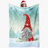 Christmas Gnomes Throw Blanket, Xmas Gifts 320GSM Blanket, Fluffy Cozy Soft Warm