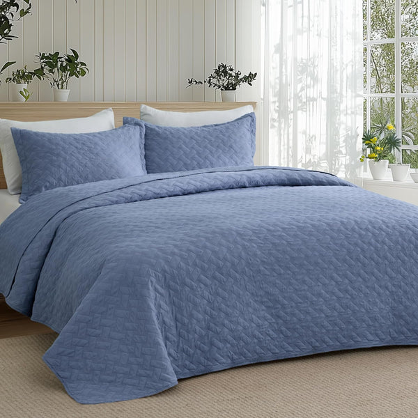 Bedsure Quilts Twin Size - Lightweight Bedspreads Twin Size with Basket Weave