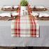 DII Orchard Plaid Collection Table Runner, 14x108, Taupe/Red Linen Tabletop Essentials