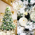 30PCS Christmas Balls Ornaments - 60MM Gold & White Painted Shatterproof Hanging Decorations for Tree