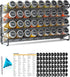 SpaceAid Spice Rack Organizer with 36 Spice Jars, 386 Spice Labels, Chalk