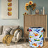 SELIONLIKN 18.9" 16.5" Cartoon Plane Laundry Hamper Foldable With Handles Colorful Tote Bag Universal Oxford Cloth