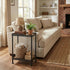 2 Small Narrow Side Table, Tier End Table with Storage Shelf, Sofa Table for Small Spaces in Living Room, Bedroom