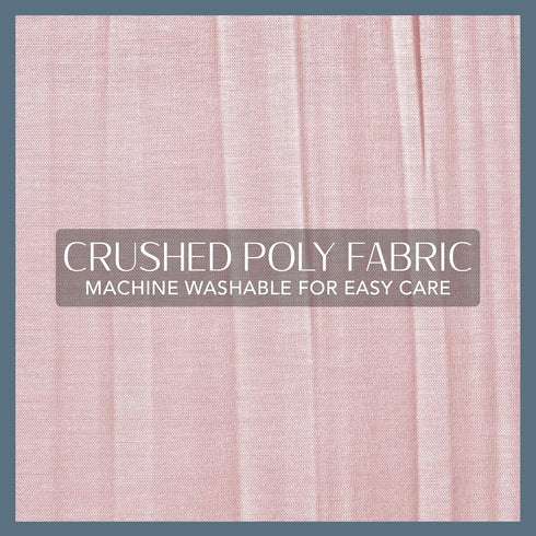 Elrene Home Fashions Jolie Crushed Semi-Sheer Window Curtain, 52" x 84" (1 Panel), Adjustable Tie-Top, Blush