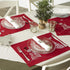 DII Christmas Kitchen Embroidered Table Décor Collection, Snowman Placemat Set, 13x19, Red, 4 Piece