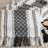 72 Inches yuboo Black and White Table Runner Farmhouse Style, Modern Long Geometric Woven Coffee Table Runner Long